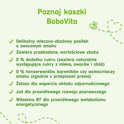 Zdjęcie produktu - #1 BoboVita Porcja Zb&oacute;ż Kaszka mleczna kukurydziano- ryżowa 3 owoce - 210 g (25763)