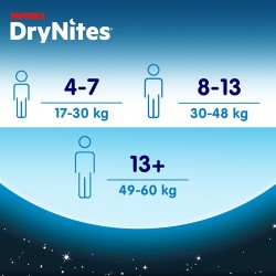 #5 – HUGGIES DRYNITES BOYS 4-7 LAT (17-30kg) pieluchomajtki, 10 szt.