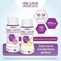 Miniaturka artykułu - #1 RESOURCE Diabet Plus Płyn smak truskawkowy - 4 x 200 ml