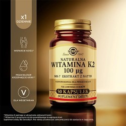 #2 – SOLGAR Witamina K2 naturalna 0,1 mg - 50 kapsułek