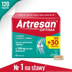 Zdjęcie produktu - #0 Artresan Optima, 120 kapsułek (90 + 30 gratis) - suplement diety z kolagenem i glukozaminą