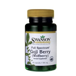 Zdjęcie produktu - #0 SWANSON FS Goji Berry (Wolfberry) 500mg, 60 kapsułek
