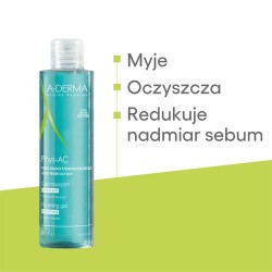 Zdjęcie produktu - #1 A-DERMA PHYS-AC Żel oczyszczający do mycia twarzy, 200 ml