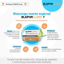 Zdjęcie produktu - #1 Blephaclean Sterylne chusteczki do higieny powiek i brzeg&oacute;w rzęs, 20 szt.