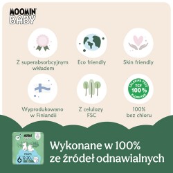 #2 – Muumi Baby Pants Pieluchomajtki 6 (12-20 kg), 36 szt.