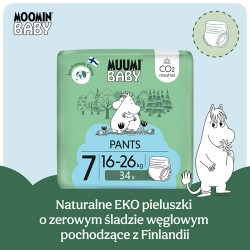 #0 – Muumi Baby Pants Pieluchomajtki 7 (16-26 kg), 34 szt.