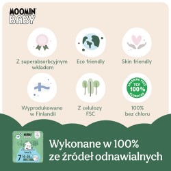 #2 – Muumi Baby Pants Pieluchomajtki 7 (16-26 kg), 34 szt.