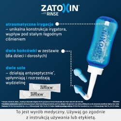 Zdjęcie produktu - #2 Zatoxin Rinse zestaw do płukania nosa i zatok, 12 saszetek + irygator 