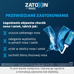 Zdjęcie produktu - #3 Zatoxin Rinse zestaw do płukania nosa i zatok, 12 saszetek + irygator 