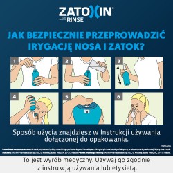 Zdjęcie produktu - #5 Zatoxin Rinse zestaw do płukania nosa i zatok, 12 saszetek + irygator 
