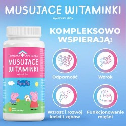 Zdjęcie produktu - #1 DOMOWA APTECZKA Musujące Witaminki świnka peppa, 60tabl.