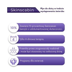 Zdjęcie produktu - #2 SkinScabin Płyn do stosowania zewnętrznego przy świerzbie i wszawicy, 120 ml (NovoScabin)