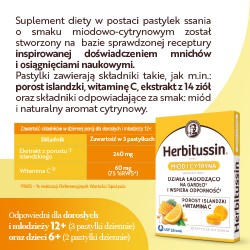 #3 – Herbitussin Mi&oacute;d i Cytryna, 12 pastylek do ssania