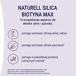 Zdjęcie produktu - #1 NATURELL Silica Biotyna Max - 60 tabletek
