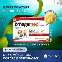 Zdjęcie produktu - #0 Omegamed Odporność 5+ Syrop w kapsułkach do żucia, 30 szt. - suplement diety dla dzieci