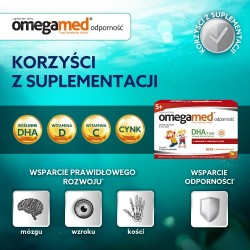 Zdjęcie produktu - #2 Omegamed Odporność 5+ Syrop w kapsułkach do żucia, 30 szt. - suplement diety dla dzieci
