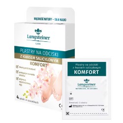 Zdjęcie produktu - #0 Plastry na odciski komfort z kwasem salicylowym- 4 szt.