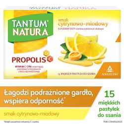 Zdjęcie produktu - #0 TANTUM NATURA smak cytrynowo- miodowy- 15past. do ssania