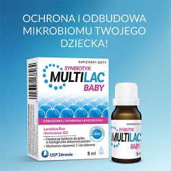 Zdjęcie produktu - #4 Multilac BABY Synbiotyk Krople - 5 ml