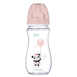 Zdjęcie produktu - #0 CANPOL BABIES Butelka Antykolkowa 12m+ r&oacute;żowa panda, 300ml 35/222