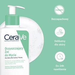 Zdjęcie produktu - #3 CeraVe Oczyszczający żel do mycia dla sk&oacute;ry normalnej i tłustej, 473 ml