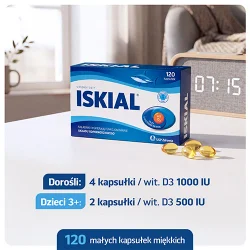 Miniaturka artykułu - #1 Iskial, 120 kaps. - z olejem z wątroby rekina i witaminą D