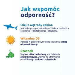 Zdjęcie produktu - #1 Iskial Immuno Max + czosnek, 120 kaps. - z olejem z wątroby rekina i witaminą D