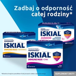 Zdjęcie produktu - #4 Iskial Immuno Max + czosnek, 120 kaps. - z olejem z wątroby rekina i witaminą D