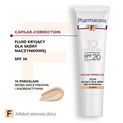 Zdjęcie produktu - #0 Pharmaceris F CAPILAR-CORRECTION Fluid kryjący dla sk&oacute;ry naczynkowej PORCELAIN 10 SPF20, 30 ml