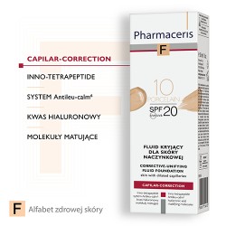 Zdjęcie produktu - #1 Pharmaceris F CAPILAR-CORRECTION Fluid kryjący dla sk&oacute;ry naczynkowej PORCELAIN 10 SPF20, 30 ml