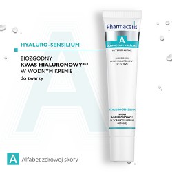 Zdjęcie produktu - #0 Pharmaceris A Hyaluro-SENSILIUM Kwas hialuronowy di-2 w wodnym kremie do twarzy, 40 ml