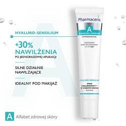 Zdjęcie produktu - #2 Pharmaceris A Hyaluro-SENSILIUM Kwas hialuronowy di-2 w wodnym kremie do twarzy, 40 ml