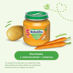 Miniaturka artykułu - #0 BoboVita Marchewka z ziemniaczkami i cielęciną - 125g