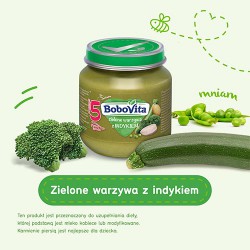 Miniaturka artykułu - #0 BoboVita Obiadek zielone warzywa z indykiem - 125g