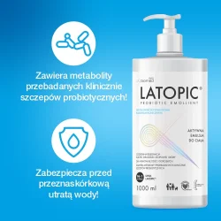 Miniaturka artykułu - #1 Latopic Emulsja do ciała dla sk&oacute;ry atopowej i suchej, 1000 ml