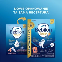 Miniaturka artykułu - #0 Bebilon 4 Pronutra Junior Formuła na bazie mleka po 2. roku życia, 1000 g (2 x 500 g)