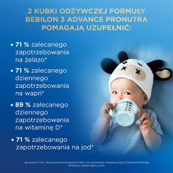 Zdjęcie produktu - #3 Bebilon 3 Pronutra Junior Formuła na bazie mleka po 1. roku życia, 1000 g (2 x 500 g)