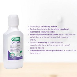 Zdjęcie produktu - #0 Sunstar GUM Ortho Płyn do płukania jamy ustnej dla os&oacute;b z aparatem ortodontycznym, 300 ml