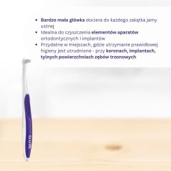 Zdjęcie produktu - #0 Sunstar GUM End-Tuft Szczoteczka jednopęczkowa do aparat&oacute;w ortodontycznych i implant&oacute;w