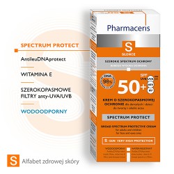 Zdjęcie produktu - #1 Pharmaceris S Krem o szerokopasmowej ochronie przed słońcem SPF 50+, 50ml