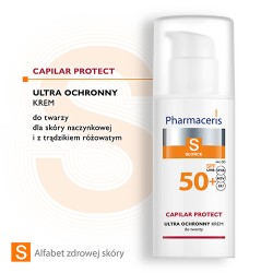 Zdjęcie produktu - #0 PHARMACERIS S krem ochronny spf50+ do sk&oacute;ry naczynkowej i z trądzikiem r&oacute;żowatym, 50 ml