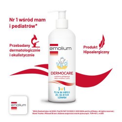 Zdjęcie produktu - #3 EMOLIUM Dermocare 3w1 Płyn, żel i szampon do codziennej pielęgnacji sk&oacute;ry, 400 ml