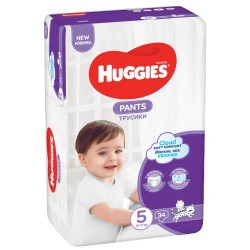 Zdjęcie produktu - #7 HUGGIES Pants Jumbo 5 Pieluchomajtki 12-17kg - 34szt.