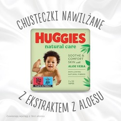 Zdjęcie produktu - #0 Huggies Natural Care Chusteczki nawilżane, 3 x 56 szt.