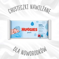 Zdjęcie produktu - #0 HUGGIES Pure Chusteczki nawilżane - 56szt.