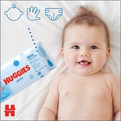 #3 – HUGGIES Pure Chusteczki nawilżane - 56szt.