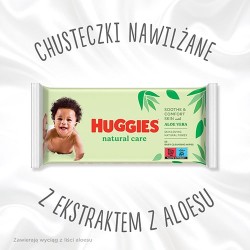Zdjęcie produktu - #0 HUGGIES Natural Care Chusteczki nawilżane - 56szt.
