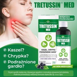Zdjęcie produktu - #0 DOMOWA APTECZKA Tretussin Med Syrop o smaku czarnej porzeczki, 250ml