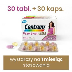 Zdjęcie produktu - #0 Centrum Femina 1 DHA w trakcie ciąży, 30tab. + 30kaps.