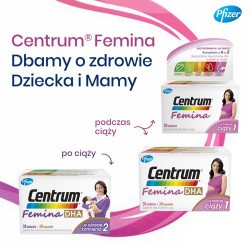Zdjęcie produktu - #2 Centrum Femina 1 DHA w trakcie ciąży, 30tab. + 30kaps.